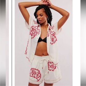 Free People Summer Love shorts and top set